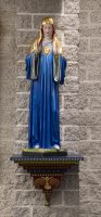 Statue der schmerzhaften Mutter Maria in der Herz-Jesu Kirche in Steffeshausen.